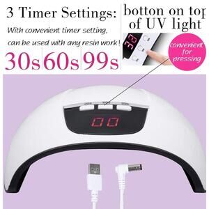 FUNSHOWCASE UV Resin Jewelry Machine 54W UV Lamp Dryer